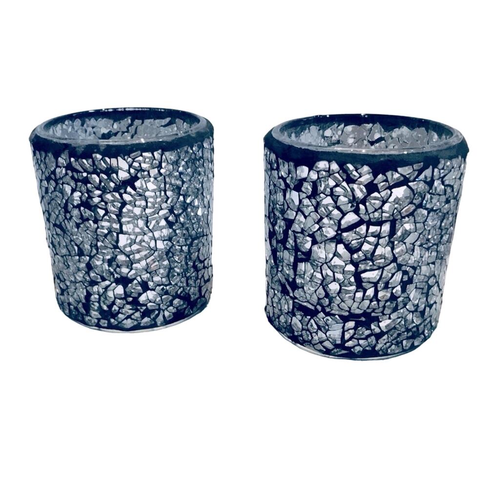 Tea light “Broken Glass” Candleholders